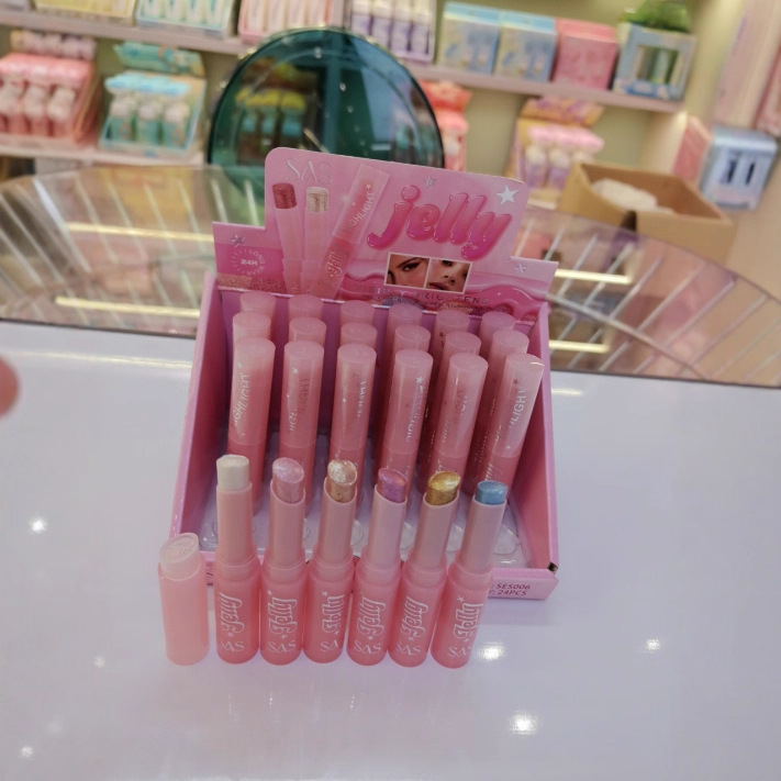 (caja de visualización) SAS maquillaje transfronterizo explosión spot caliente multicolor gelatina alta sombra de ojos varilla al por mayor SES006