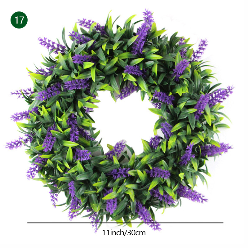 Venta al por mayor Amazon Comercio exterior guirnalda de Navidad 35cm puerta colgante ratán anillo adornos Navidad decoración simulación guirnalda