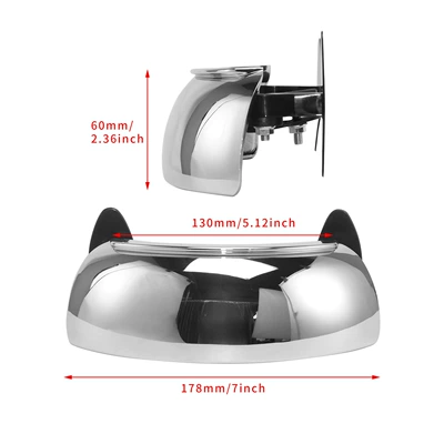Motorcycle rearview mirror 180 ° Wide-Angle Rearview Mirror
