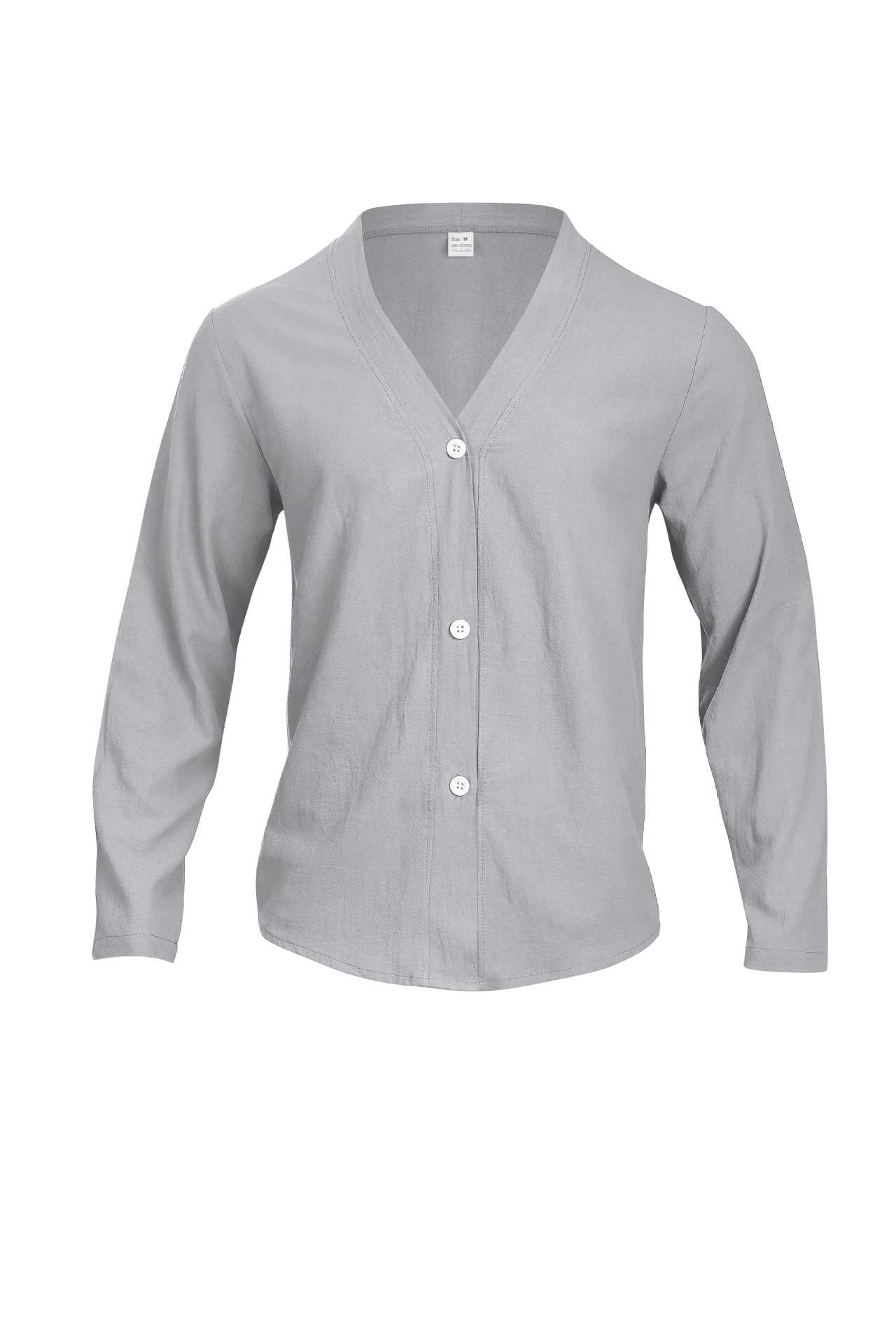 Transfronterizos Europa y América Amazon TEMU otoño nuevo hombre casual de color sólido de punto botón cardigan camisa de manga larga hombre