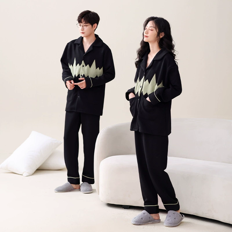 Pijama for beloved, demi-season long-sleeve, set for leisure, oversize