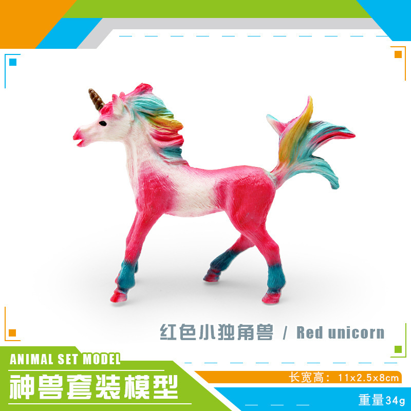 Exportación transfronteriza simulación de animales mitológicos occidentales fantasía modelo de plástico sólido Tianma decoración juguetes