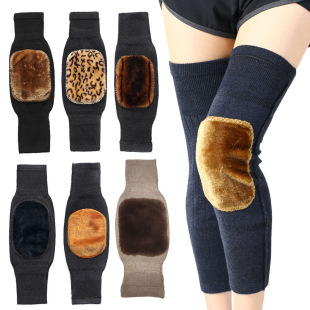 Autumn and Winter Imitation Cashmere Leg Knee Cover for Elderly People Thickened fleece-lined Men and Women Old Cold Leg Knee Warm Cold
