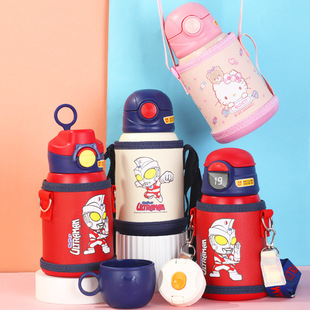 Ultraman children's thermos cup 316 stainless steel water Cup School cartoon pot kindergarten boy Cup sippy cup