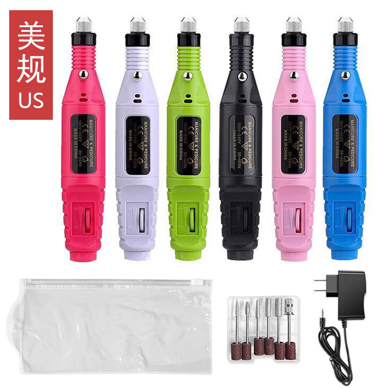 Lijadora de uñas tipo bolígrafo mini herramienta de uñas enchufable pulido de uñas fábrica de lijadora de uñas portátil al por mayor