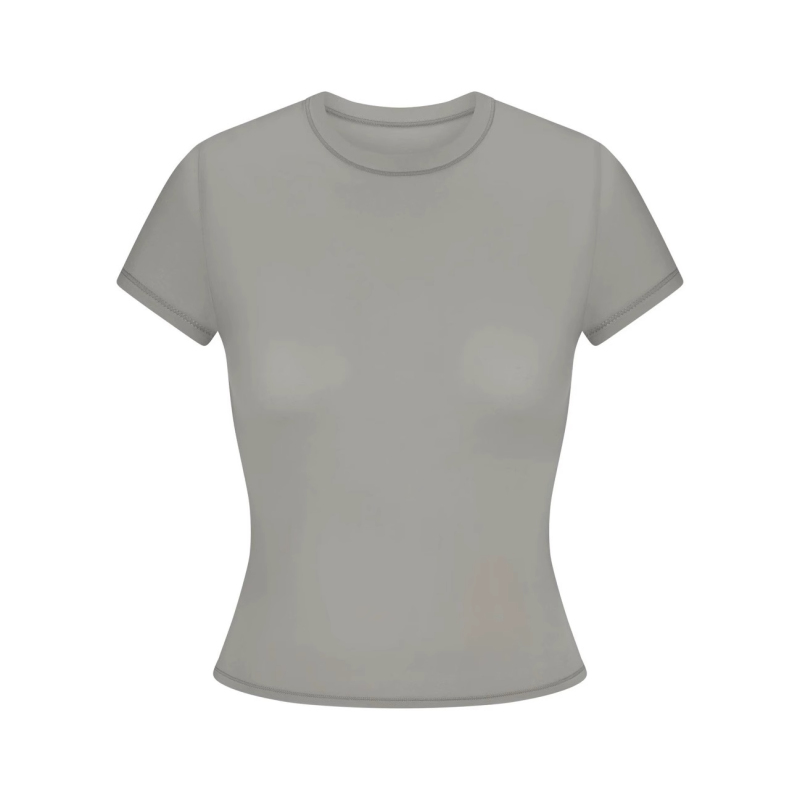 カーダシアン・アンジェラベイビー同色新色ミルクシェイクパウダーCOTTON JERSEY半袖Tシャツトップス|undefined