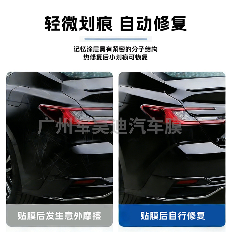 Cross-Border Exclusive Supply of Pre-Cut Tpu Car Paint Protection Film with Self-Healing Properties, Suitable for Toyota Camry 2025 Model