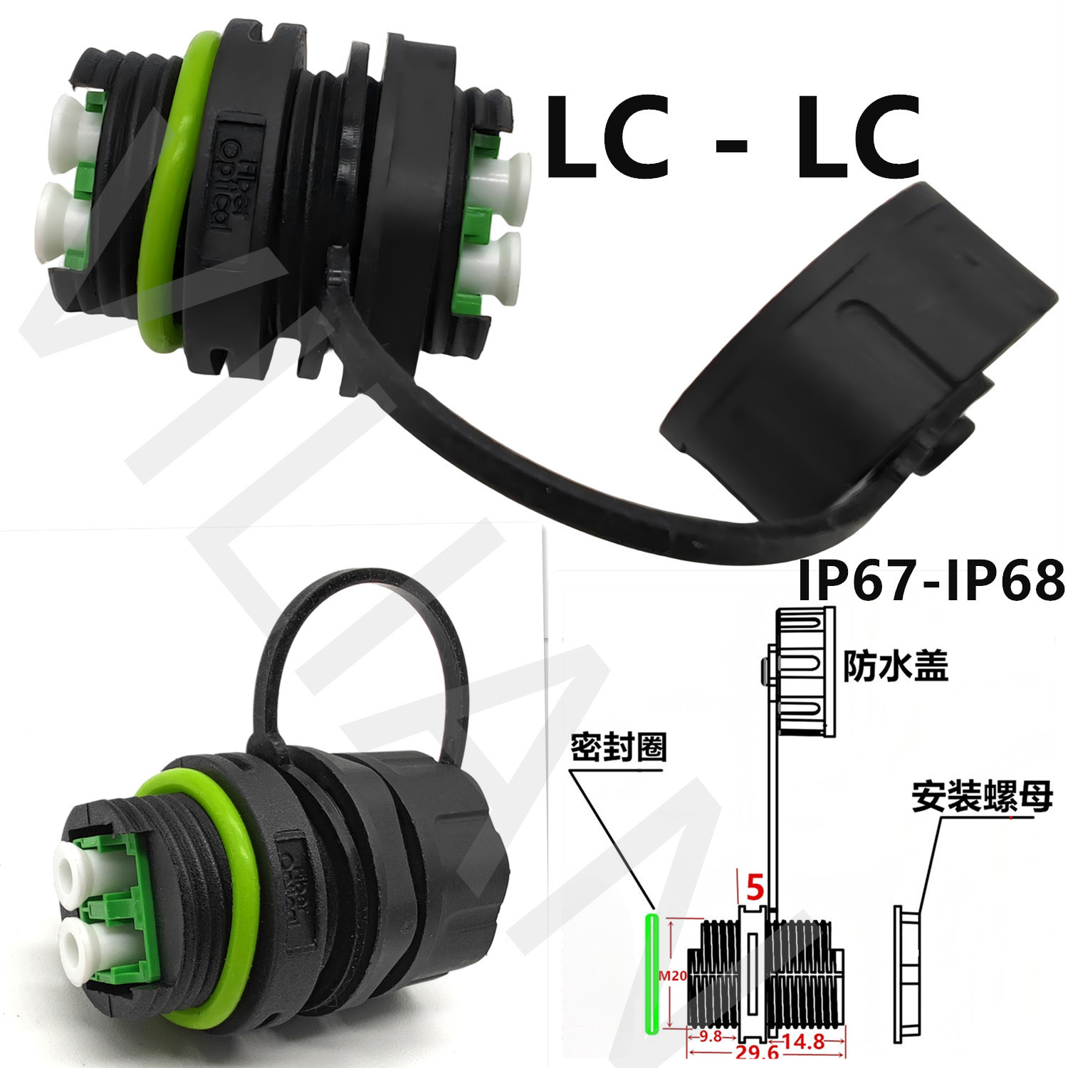 LCСSC󷽿ֱͨӳIP68ˮʽ˫APCԽ