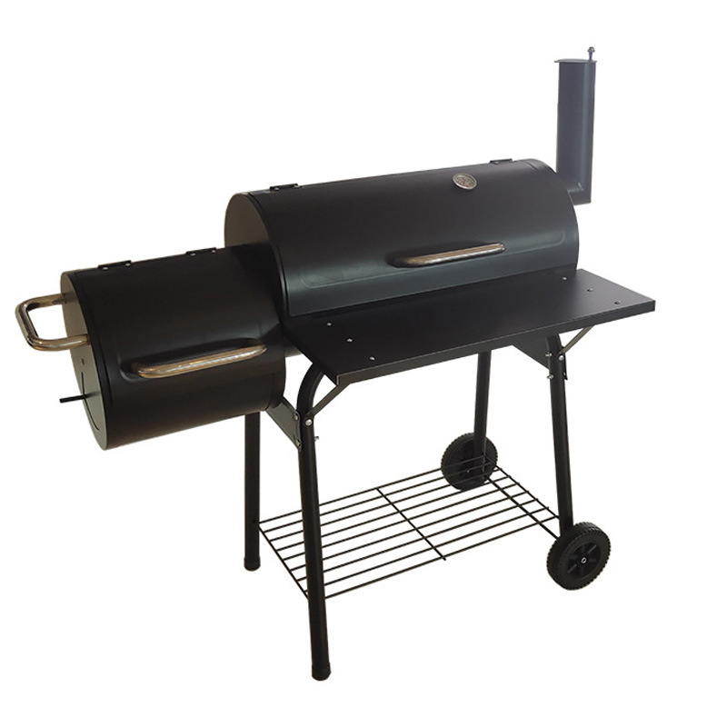 30cm horno de barril de mantequilla de hierro de placa carro de recepción horno de barbacoa horno de carbón horno de humo horno de casa patio horno de carne americana