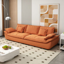 意式轻奢沙发脚踏出租屋帆船新款直排猫抓皮大座小户型深沙发批发