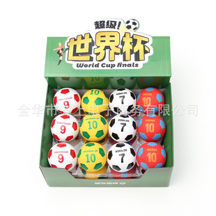 Bouncy Ball Rubber Hollow High Elasticity 6cm World Cup Football Color Bouncing Ball Hand Toy Ball Wholesale