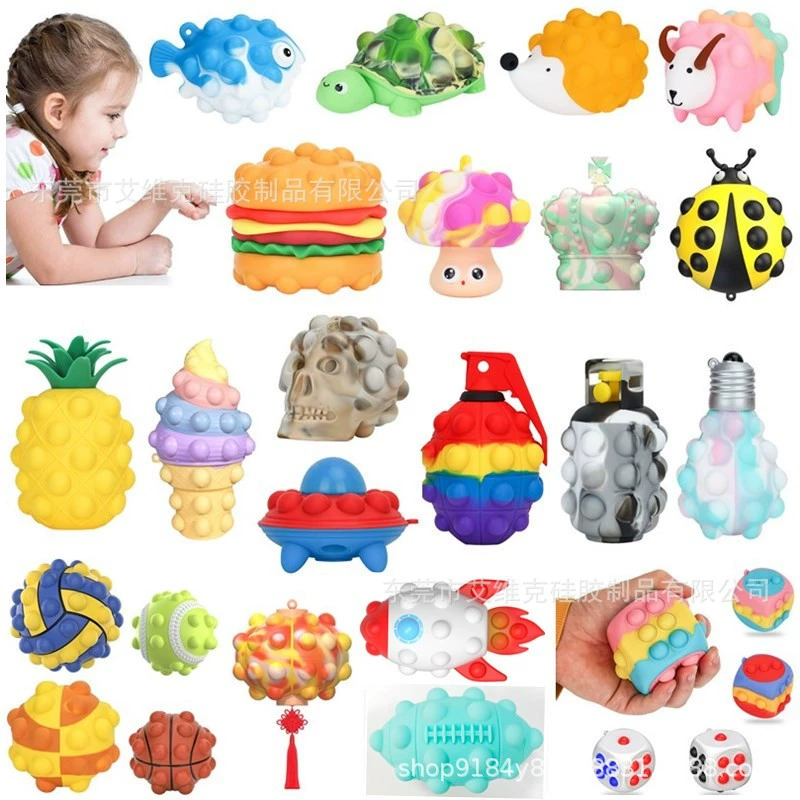 Трансграничный в наличии анти-крысы пионер щипка мяч 3D трехмерный декомпрессионный шар с рукояткой Мультяшная кукла декомпрессионная игрушка оптом