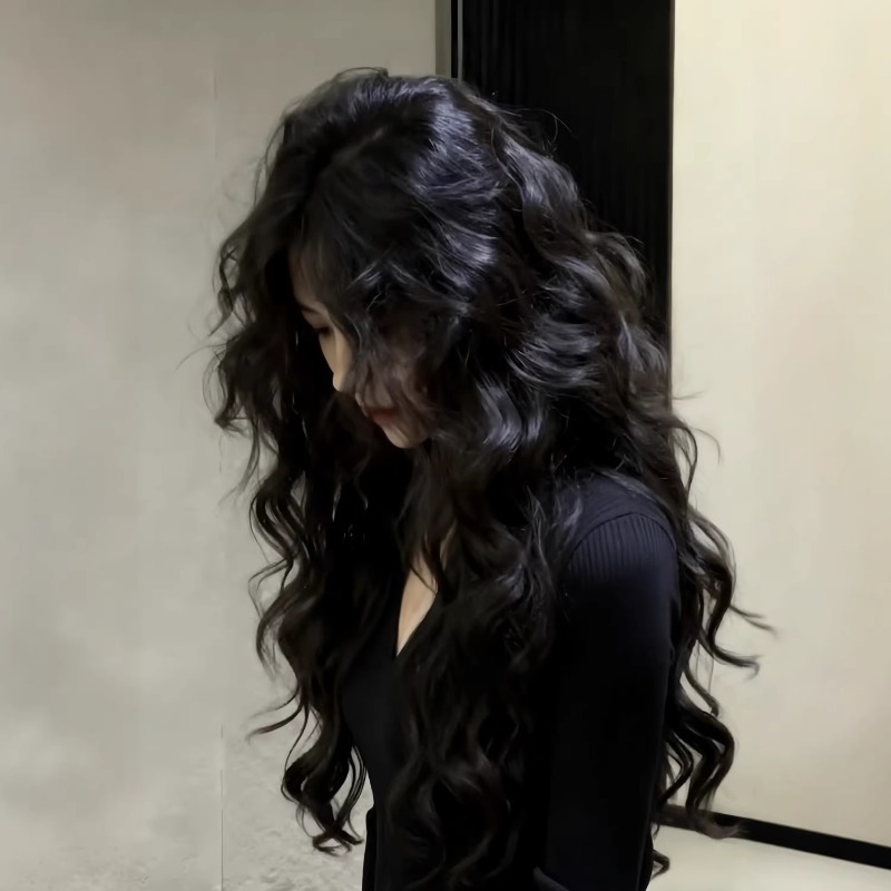 Kony pelucina de lana rizada larga cabello rizado en la red de huevos de Hong Kong temprano rojo lolita diaria cabeza completa para mujeres