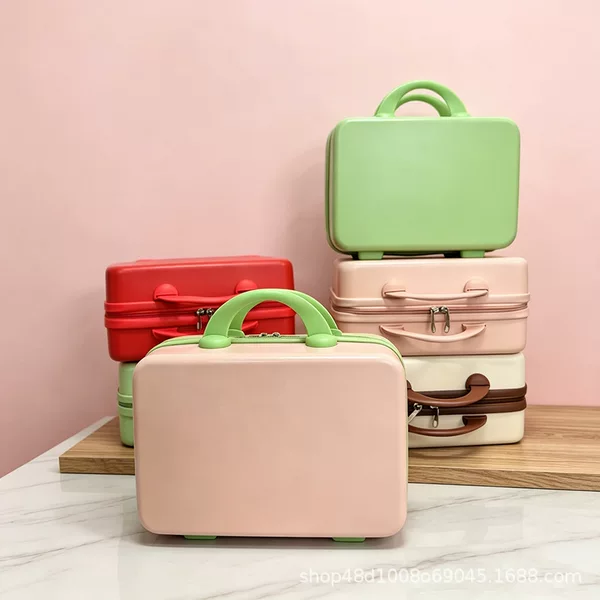 New Suitcase Cosmetic Case Printed Souvenir Cosmetic Bag New Year Gift Storage Box Small Suitcase Wholesale
