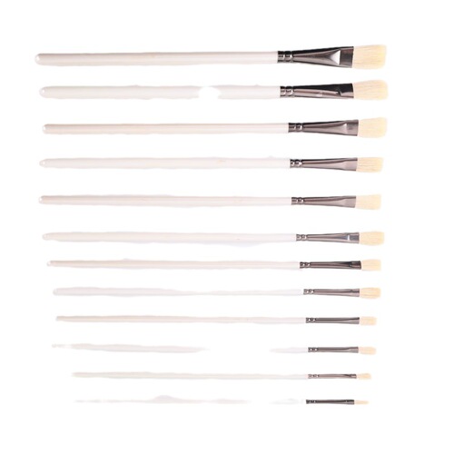 Wholesale acrylic paint brushes, wool watercolor brushes, flat paint brushes, large size daubing brushes, student painting set, beginner brushes