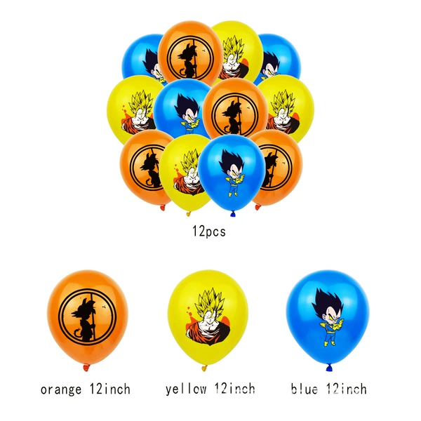 Seven Dragon Pearl styles 2: Balloon 12 (Huang 4 Orange 4 Blue 4)