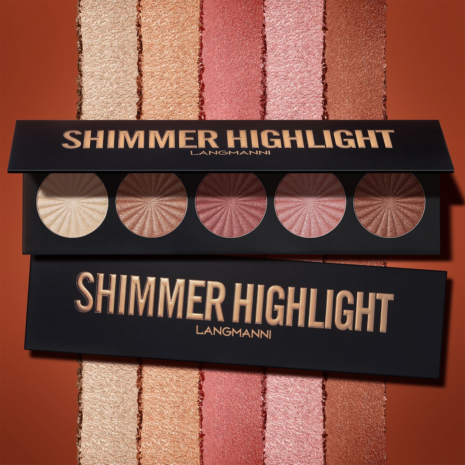 Langmanni High-gloss Contouring 5-color One-piece Set Three-dimensional Natural brightening High Disc Amazon Makeup undefined