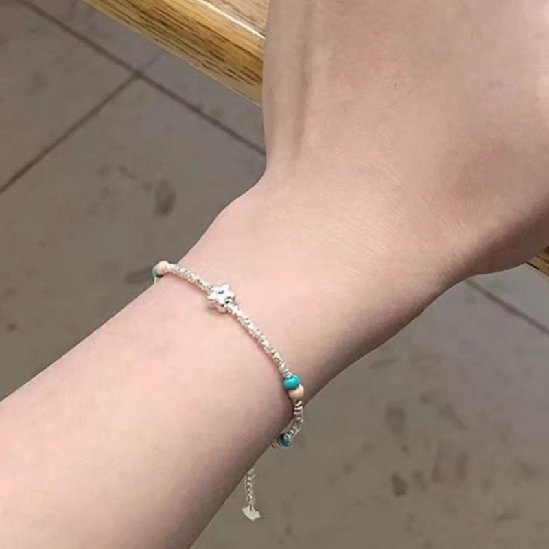 S925碎银子纯银蝴蝶手链女轻奢小众精致足银手镯手饰女友闺蜜礼物|undefined
