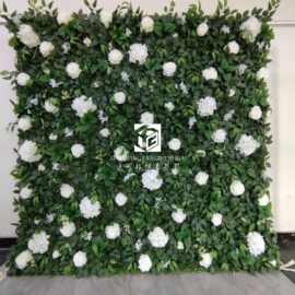 外贸仿真花墙网红绿植墙婚庆用花门店装饰来图定制婚礼堂布底花墙