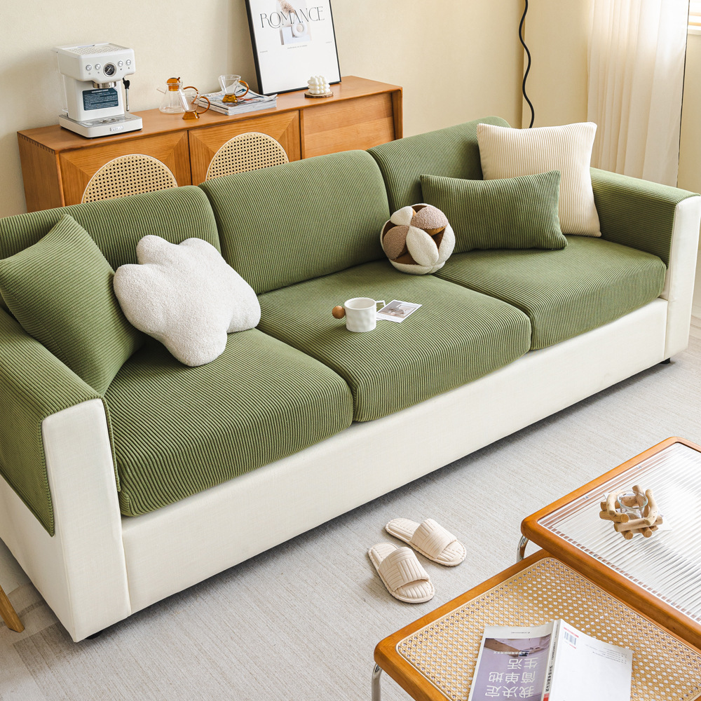 Housse de canapé romantique minimaliste élastique et lavable_voghion.com