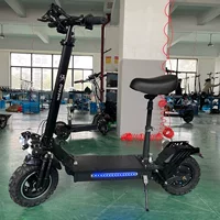 Внедорожный 11 дюймов для взрослых 2400W Электрический скутер складной электромобиль скутер 48V спереди и сзади