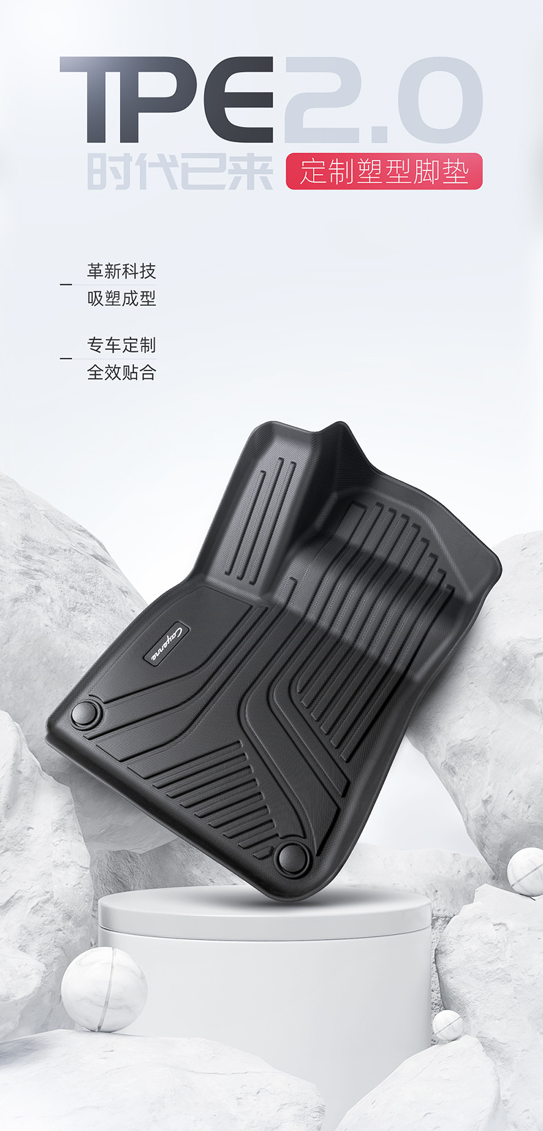 Cross-border wholesale tpe car floor mats fully enclosed waterproof dedicated to BMW Audi Volkswagen interior modification
