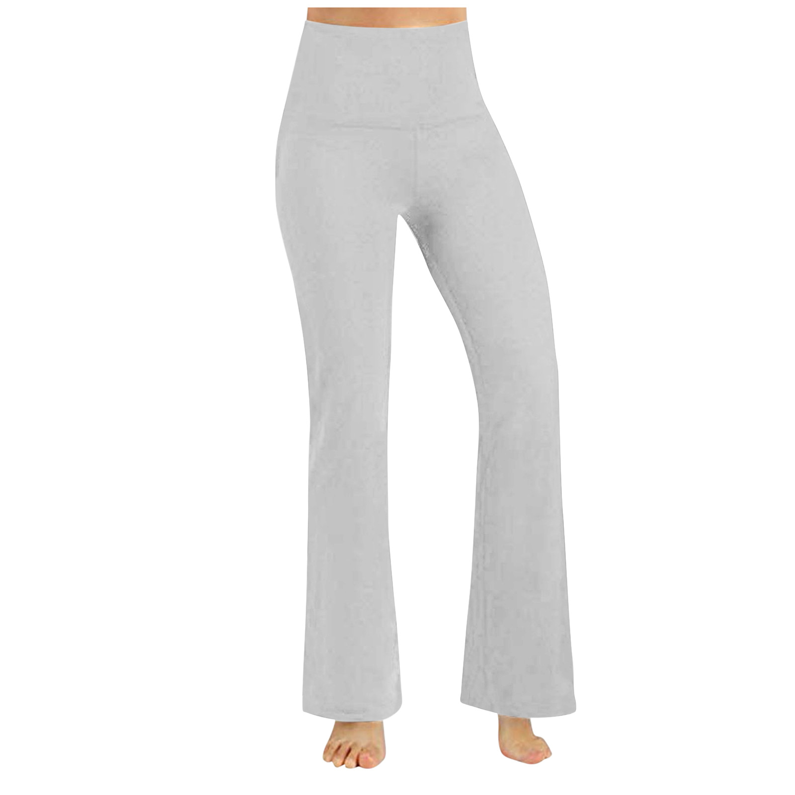 Women's Clothing fashionable slimming new high waisted high elastic solid color large leg pants casual yoga pants _voghion.com