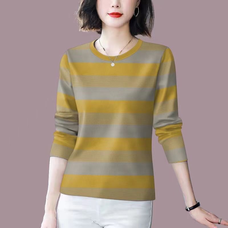 44新款秋装时尚高档中年妈妈小衫秋季减龄长袖遮肚T恤女上衣潮