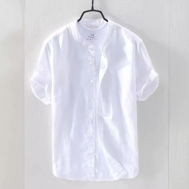 Цветная тонкая рубашка для отдыха, AliExpress, для импорта, хлопок и лён, размер плюс