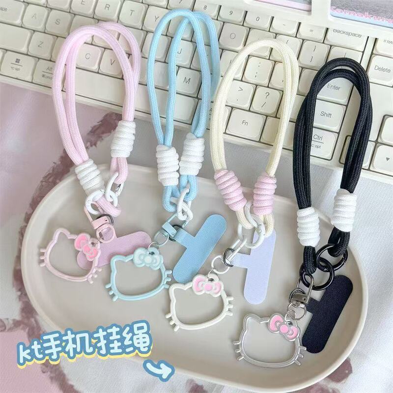 Casual Pure Color Hand-Woven Rope Cut Out Kt Mobile Phone Lanyard Wristband Keychain Ccd Camera Chain with Clip Casual Pure Color Hand-Woven Rope Cut Out Kt Mobile Phone Lanyard Wristband Keychain Ccd Camera Chain with Clip