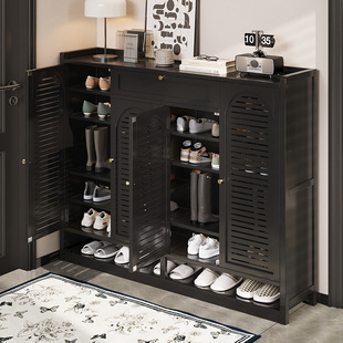 Doorway Shoe Cabinet Light Luxury High-end Feeling Multi-layer Shoe Rack Outside Corridor Household Entrance Storage Artifact Shoe Rack Rental House