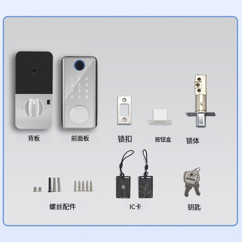 Cerradura de bloqueo inteligente cerradura de huellas dactilares cerradura automática estándar americano tarjeta de crédito canal almacén contraseña cerradura de la puerta transfronteriza exclusivo