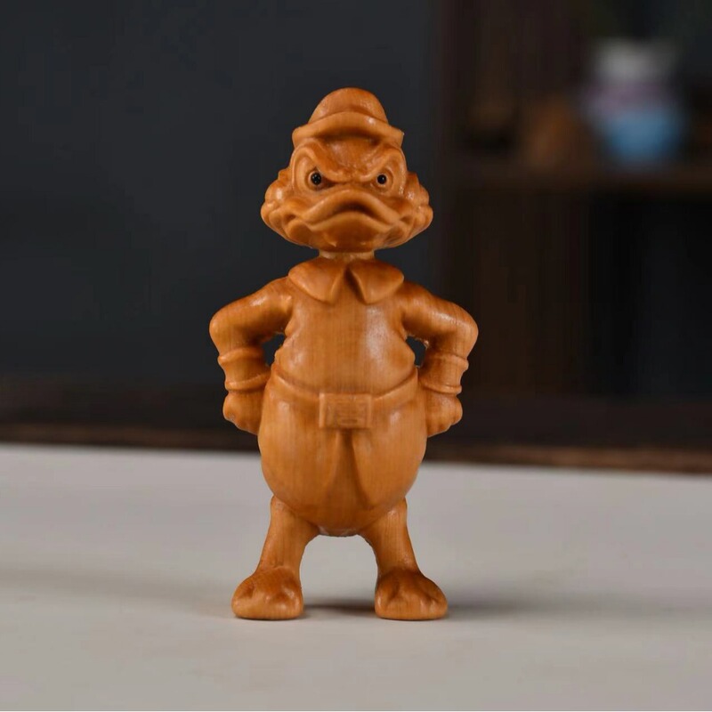 Thuja Wood Carving Cartoon Cute Mickey Donald Duck Handheld Children's Book Bag Hanging Porch Decorations Birthday Gift