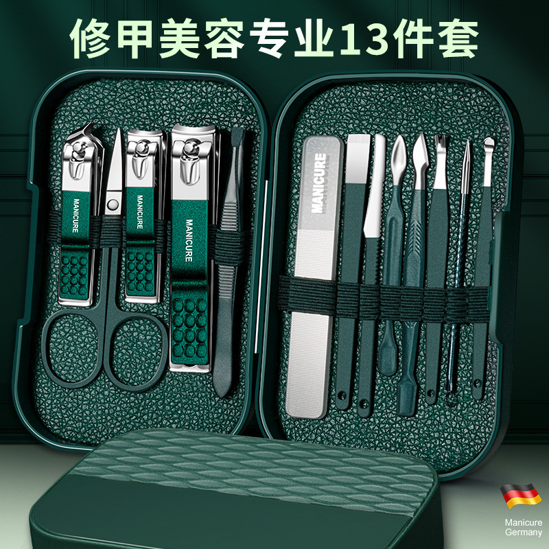 Herramientas de belleza para mujeres para reparar uñas 13 piezas set