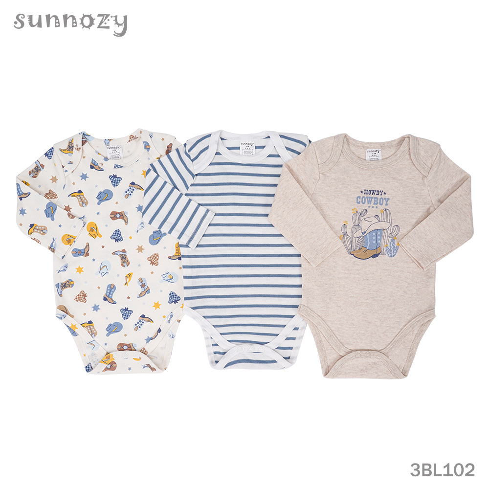 Factory wholesale spring and summer newborn jumpsuit sheath pure cotton baby long sleeve triangle boneless romper bottoming clothes