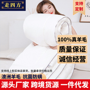 100% Pure Wool Quilt Cashmere Quilt Winter Quilt Thickeneded Warm Four-Season Quilt Core Cotton Quilt Single Student Quilt Dormitory Quilt