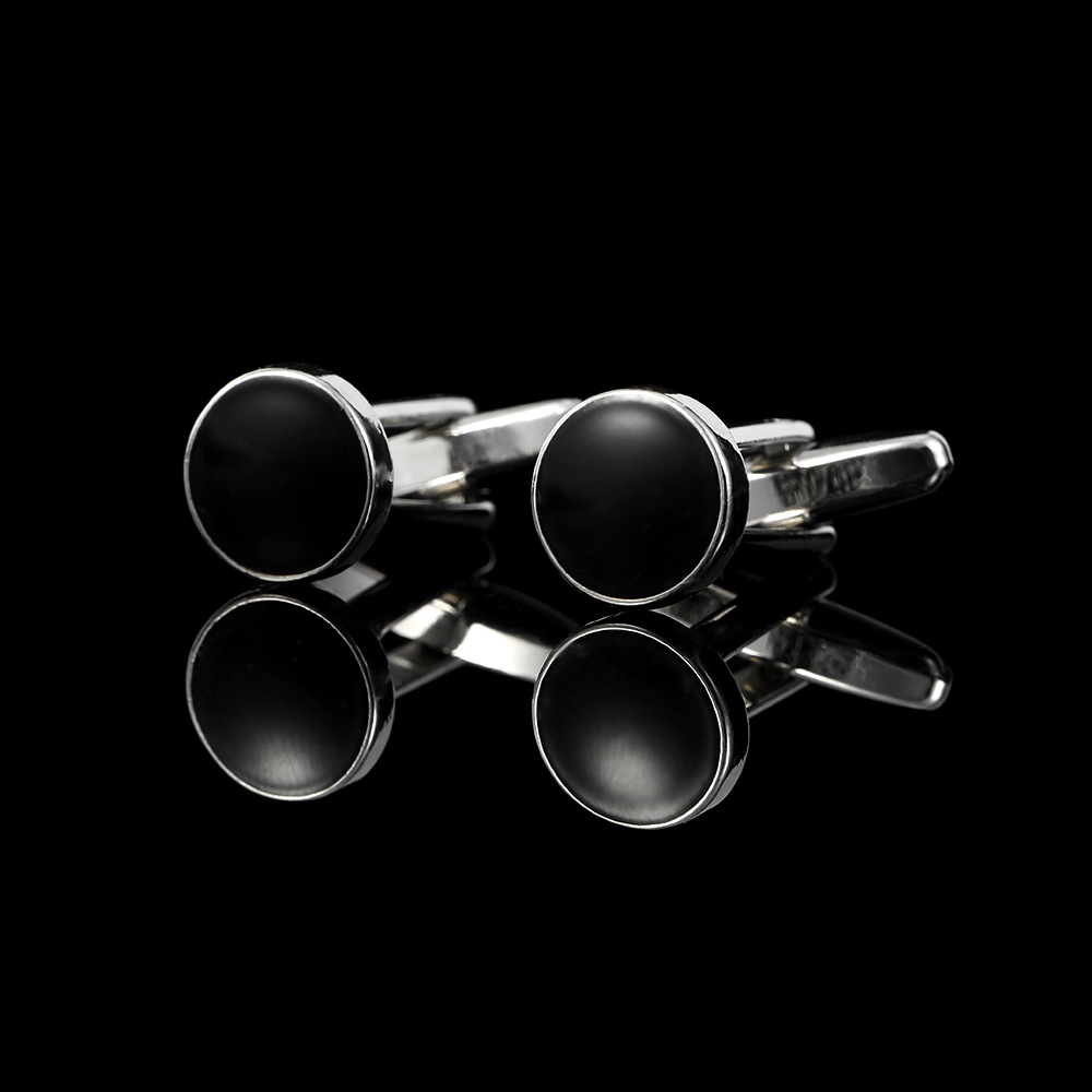 Hochwertige französische Manschettenknöpfe mit blauem Muster, Manschettenknöpfe aus Legierung, Retro-Muschelmanschetten, Business-Herrenhemdknöpfe auf Lager_voghion.com