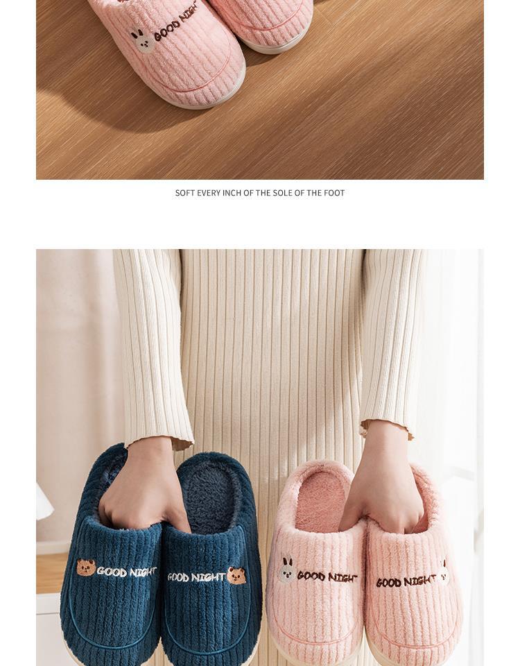 Unisex Casual Solid Color Round Toe Cotton Slippers display picture 6