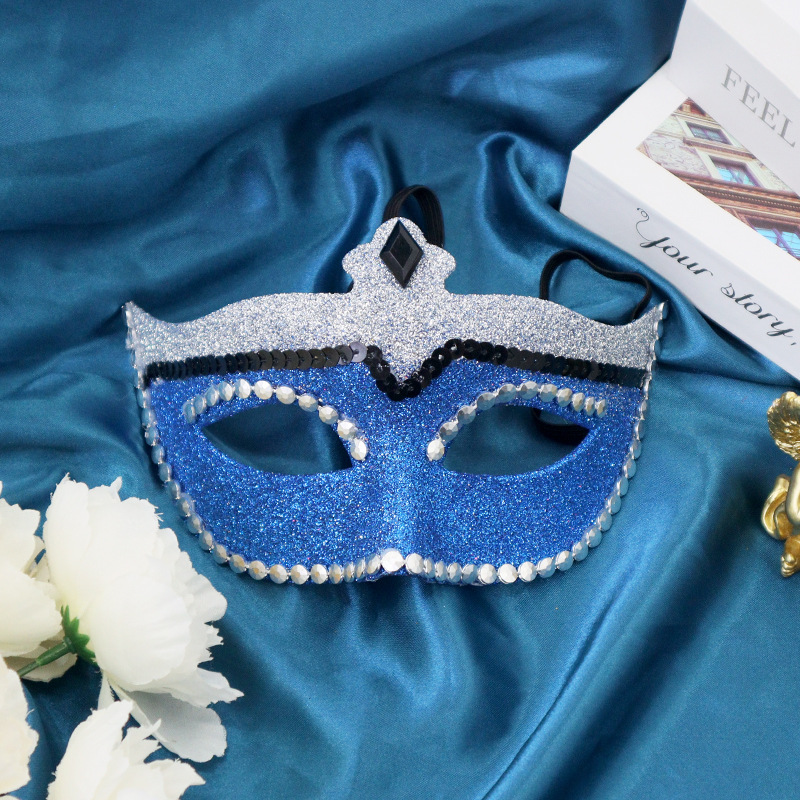 Ball de Halloween polvo máscara de mitad de cara máscara de baile de maquillaje damas disfraz de props máscara de fiesta