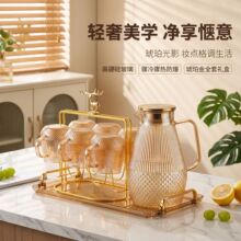 耐高温冷水壶大容量玻璃凉水壶白开水杯家用待客装水扎壶茶壶套装