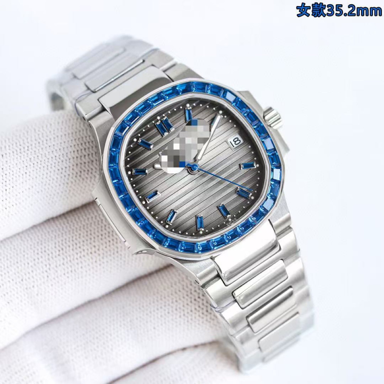 微醺波尔多  镶钻真皮腕表 Bordeaux Glow Diamond-Encrusted Leather Watch main image 1