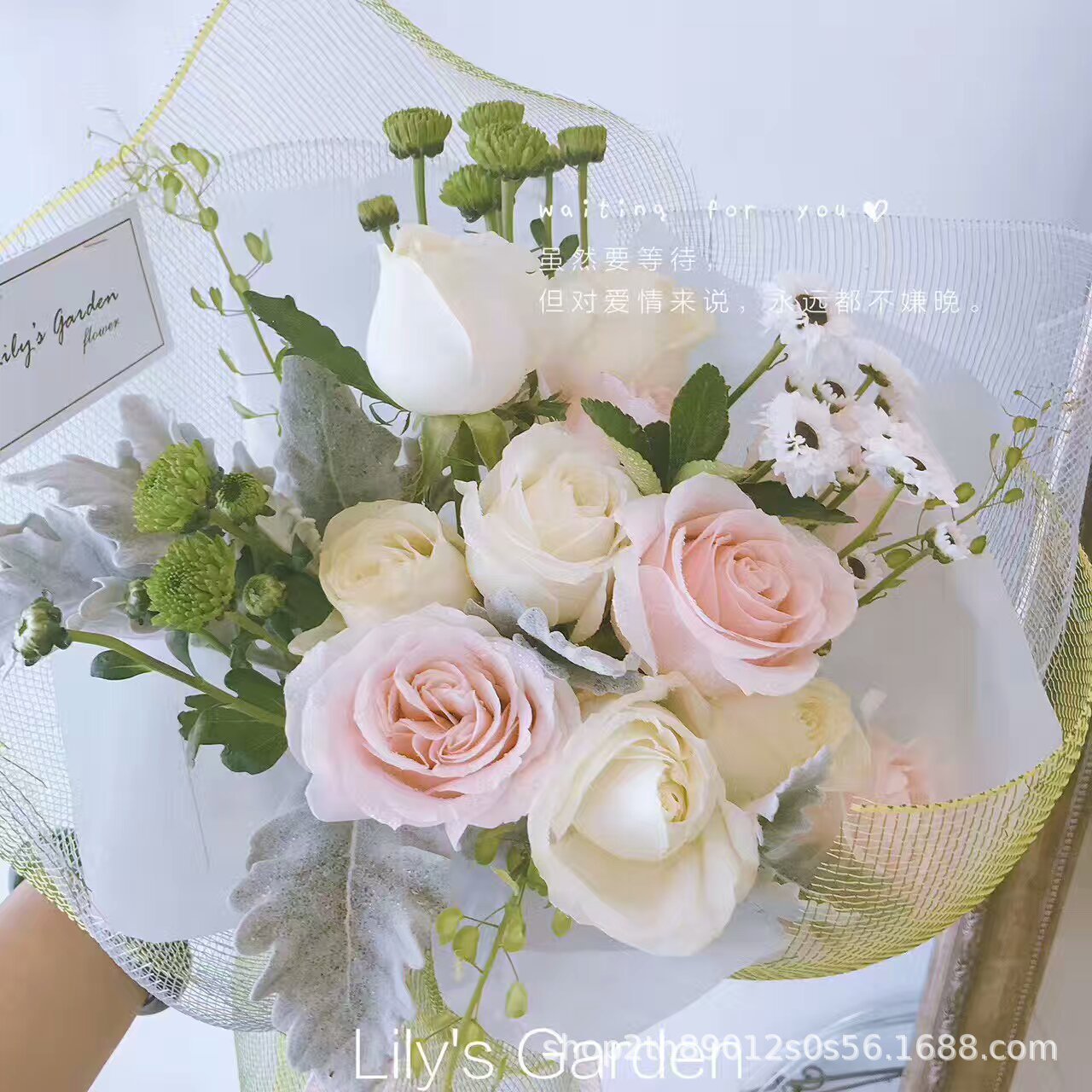 佰龙直销 加厚方格网点点纱 手工玫瑰鲜花包装纱网花束包花店材料