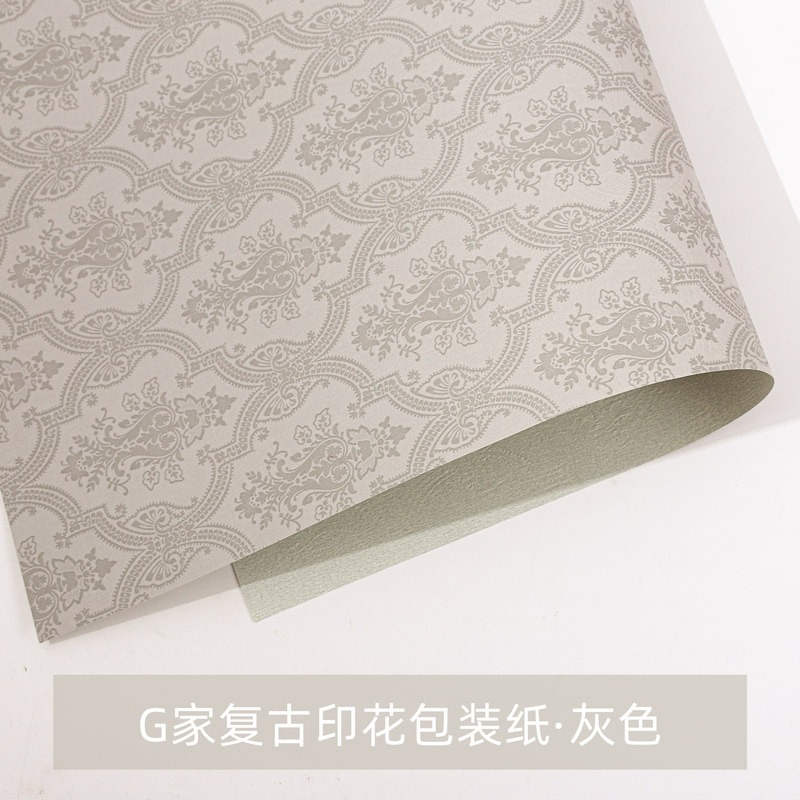 Grueso vintage impreso papel Kraft gran marca estilo flor papel de embalaje ramo material de embalaje Flor de Papel floral