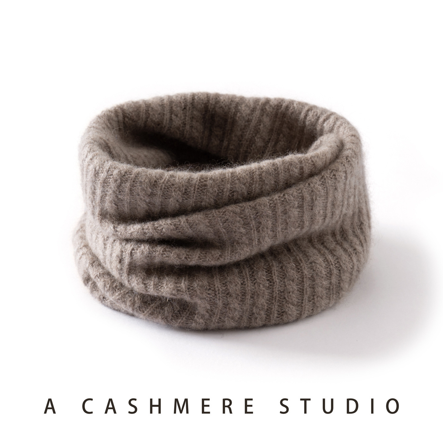Wholesale Cashmere Neck Warmer for Women, Autumn and Winter Warm Neck Protection, Solid Color Knitted Twist Pattern Fashion Scarf, Outdoor Warm Neck Cover