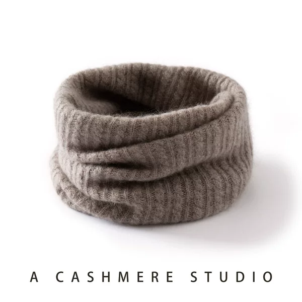 Wholesale Cashmere Neck Warmer for Women, Autumn and Winter Warm Neck Protection, Solid Color Knitted Twist Pattern Fashion Scarf, Outdoor Warm Neck Cover
