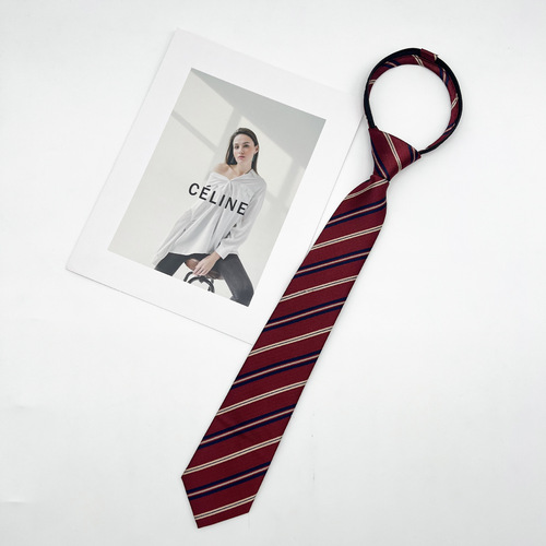 Uniform men's and women's ties JK/DK college style accessories versatile and handsome Japanese school uniform bow tie ins trendy stripes
