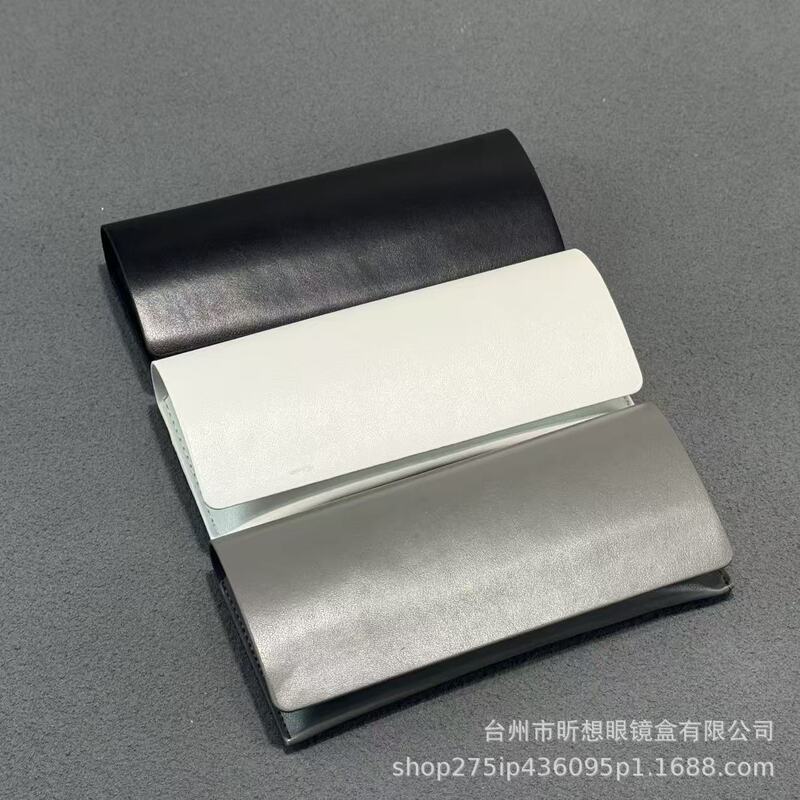 Magnetic Glasses Case, High-End Oil-Edged Flip-Top, Anti-Pressure, Creative Sunglasses Case, Sunglasses Leather Case, Customized Logo