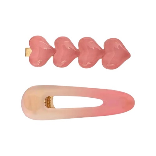 Pink sweet little hairpin side clip female side cute hairpin girl heart duckbill bb clip bangs clip headdress