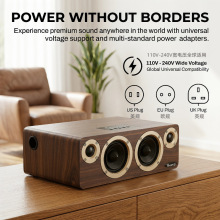 跨境无线低音炮音箱 家用sound system手机电脑桌面木质蓝牙音响