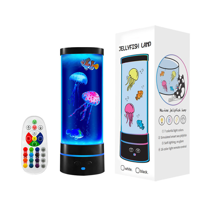 越境新品創意造形水母灯家庭用部屋配置造形灯ins風装飾ledアクリルランプ|undefined